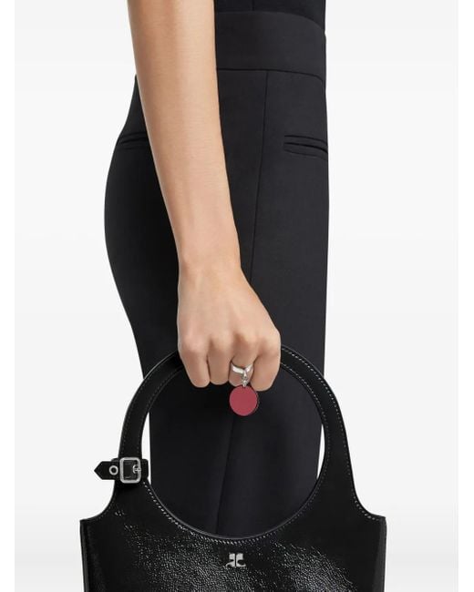Courreges Pink Circular-Plaque Ring