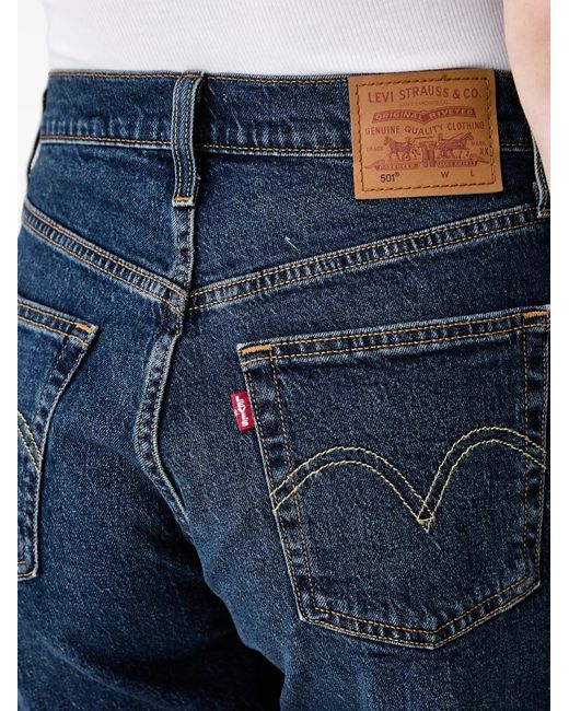 Levi's Blue 501 Logo-Patch Denim Shorts