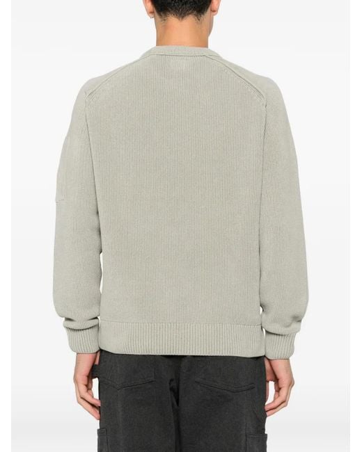 C P Company Gray Lens-Detail Sweater for men