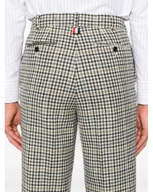 Thom Browne Gray Gunclub-Check Tweed Trousers for men