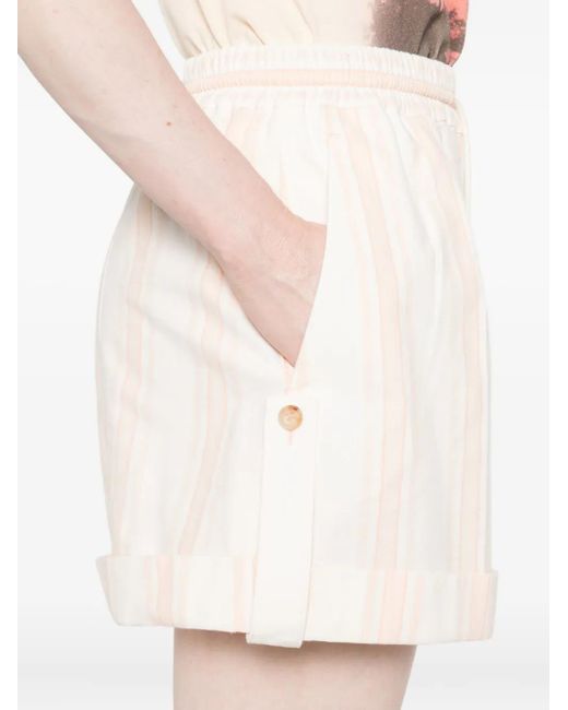 Chloé Gestreepte Shorts in het Natural