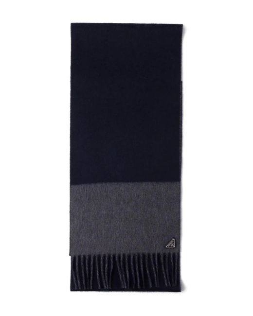 Prada Schal mit Triangel-Logo in Blue für Herren