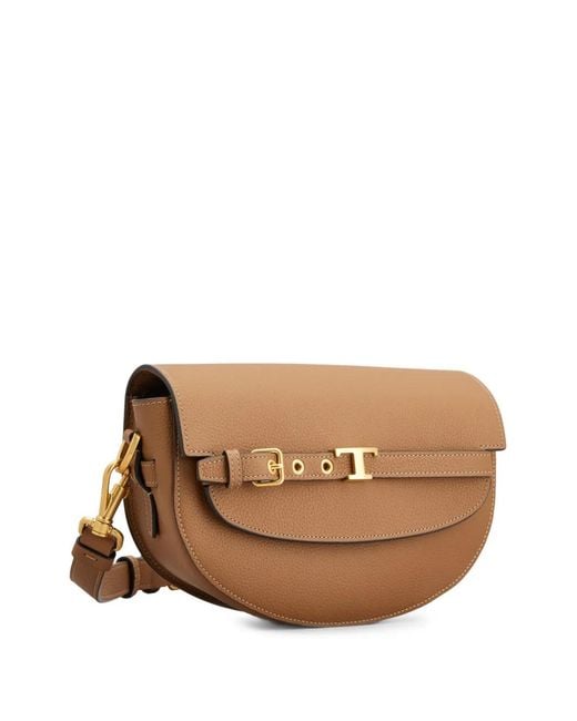 Tod's Brown Tim Round Mini Crossbody