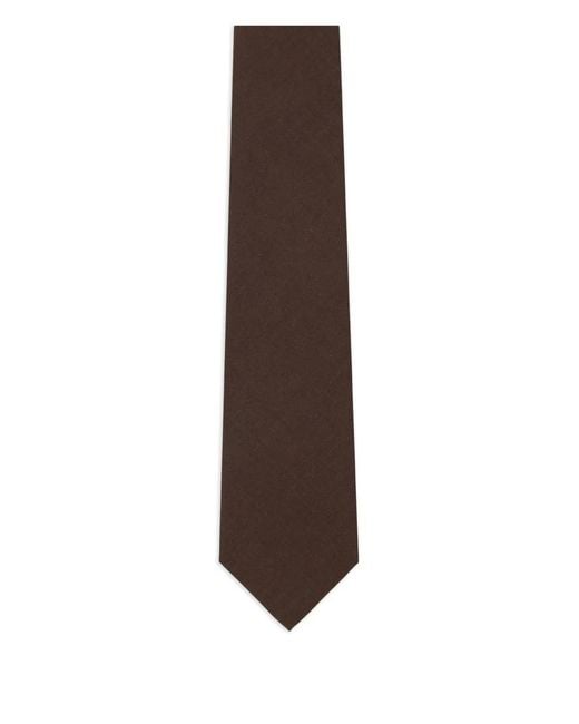 Loro Piana Brown Virgin-wool Tie