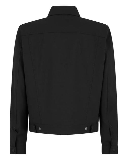 DSquared² Black Virgin Wool Blend Shirt Jacket For for men