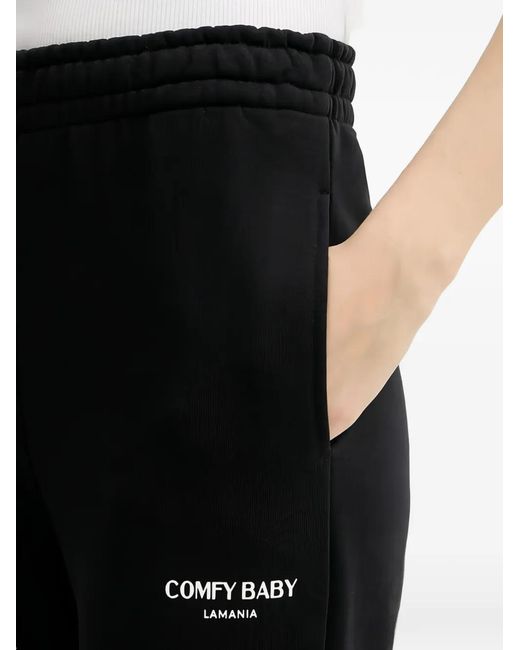 La Mania Black Pantalon De Jogging À Lien De Resserrage