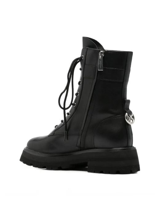 Michael Kors Black Caleb Combat Boots