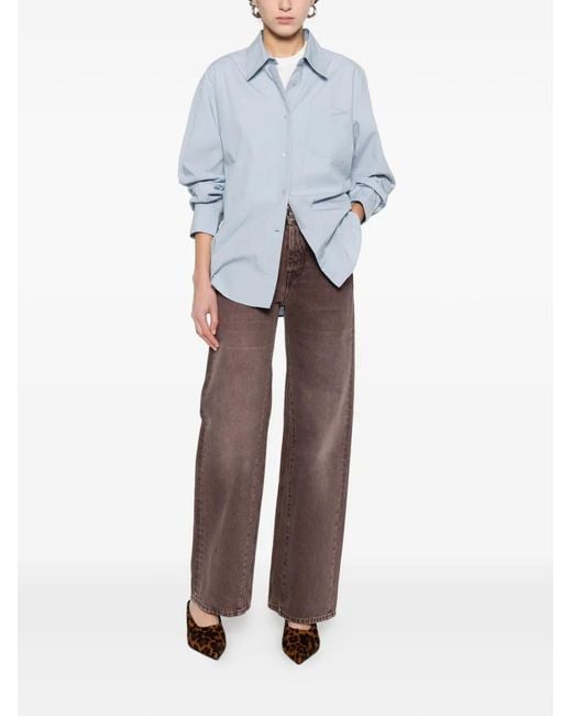 Our Legacy Blue Forever Patch-Pocket Shirt