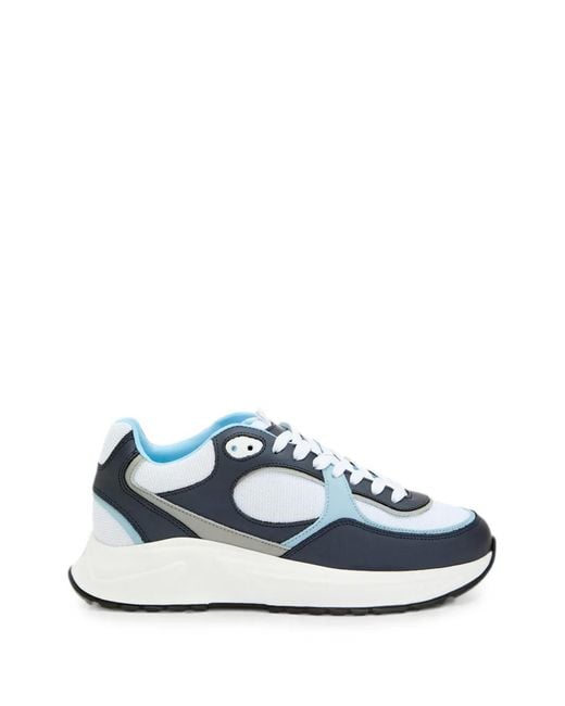 Cleens Blue Onesixty Panelled Sneakers