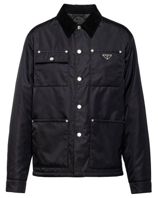 Prada Black Re-nylon Blouson Jacket for men