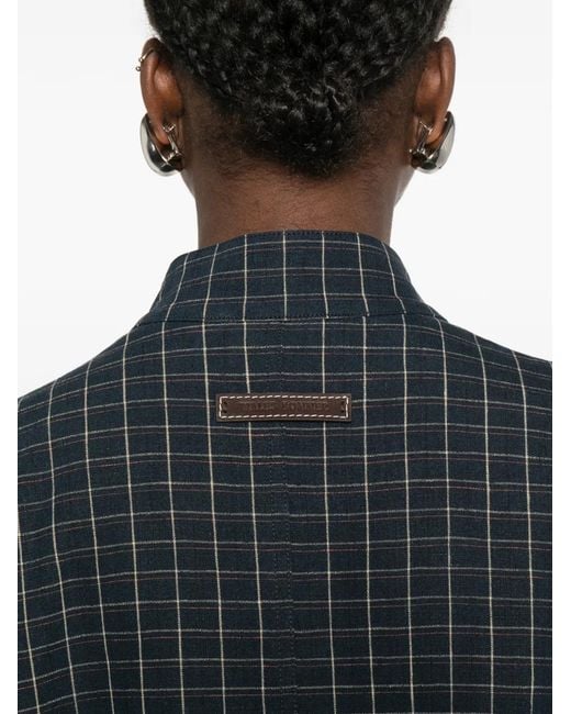 Wales Bonner Blue Vision Field Collared Jacket