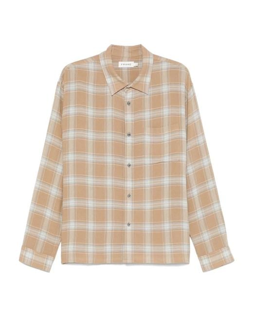 FRAME Natural Plaid Shirt for men