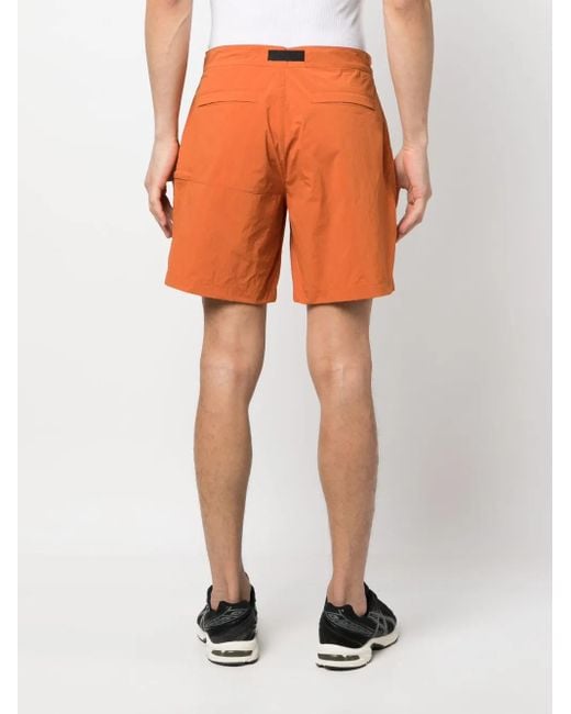 K-Way Orange Belted Nylon Shorts for men
