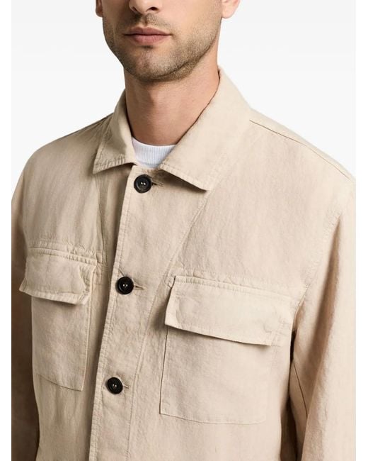 Peserico Natural Saharan Four-Pocket Button-Up Jacket for men