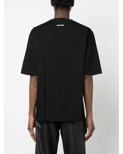 DSquared² T-Shirt Mit "Icon"-Print in Black für Herren