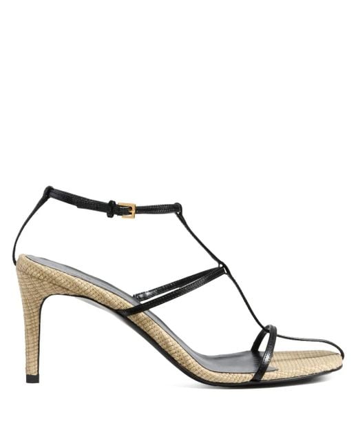 Khaite Metallic 75Mm Cage Strappy Heeled Sandals