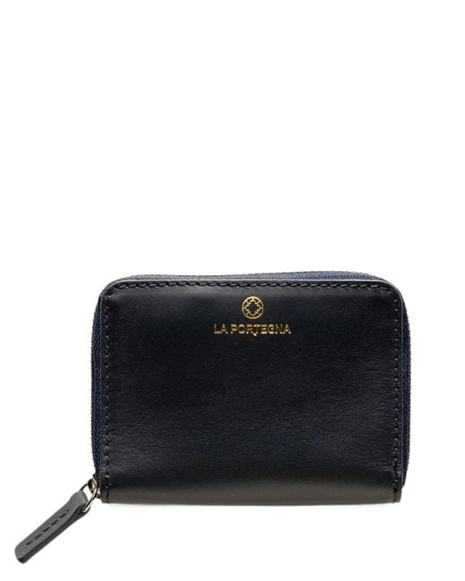 La Portegna Black Baby Julia Leather Wallet