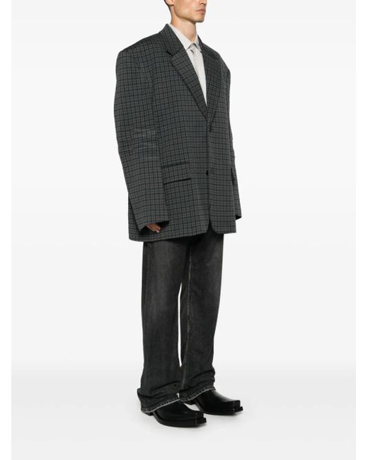 Balenciaga Black Houndstooth Blazer