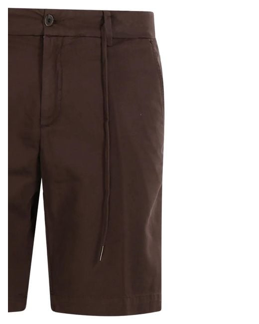 Myths Brown Belt-Loops Shorts for men