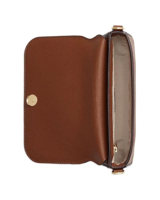 Ralph Lauren Brown Embossed Shoulder Bag