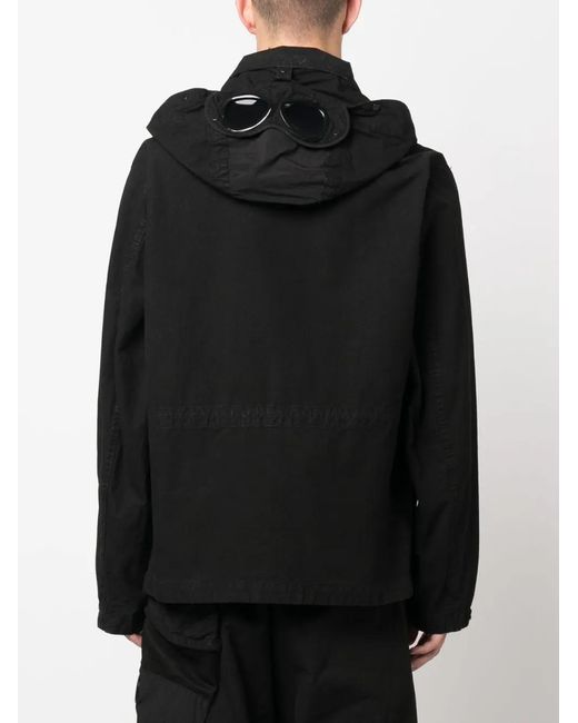 C P Company Black Ba-tic GOGGLE Jacket for men