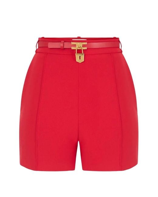 Elisabetta Franchi Red Shorts