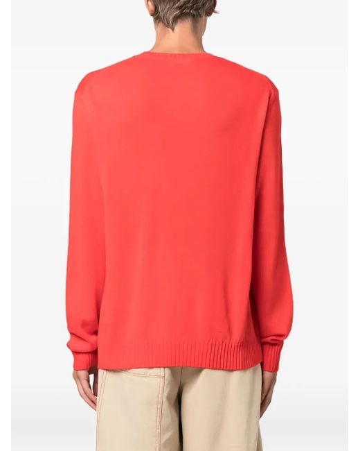 Jil Sander Red Wool Sweater for men