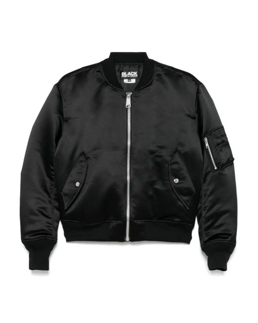 COMME DES GARÇON BLACK Black Bomberjacke Aus Satin