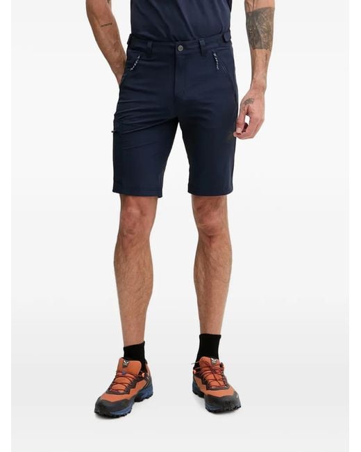 Mammut Blue Runbold Iv Zip-Pocket Cargo Shorts for men