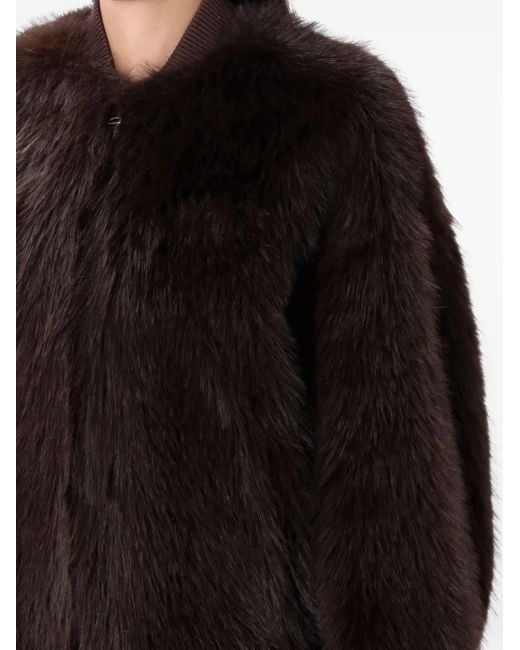 S.W.O.R.D Black Faux-Fur Jacket