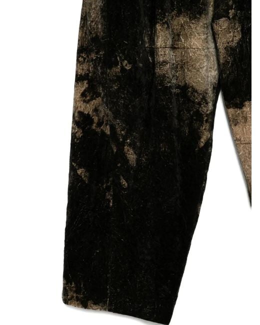 Ziggy Chen Black Printed Trousers for men