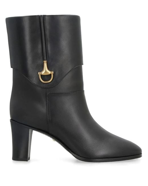 Botines Half Horsebit Gucci de color Black