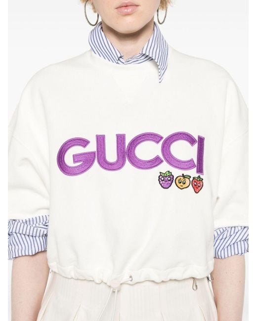 Gucci Pink Embroidered-Logo Jersey T-Shirt