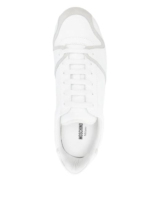 Moschino White Leather Sneakers for men