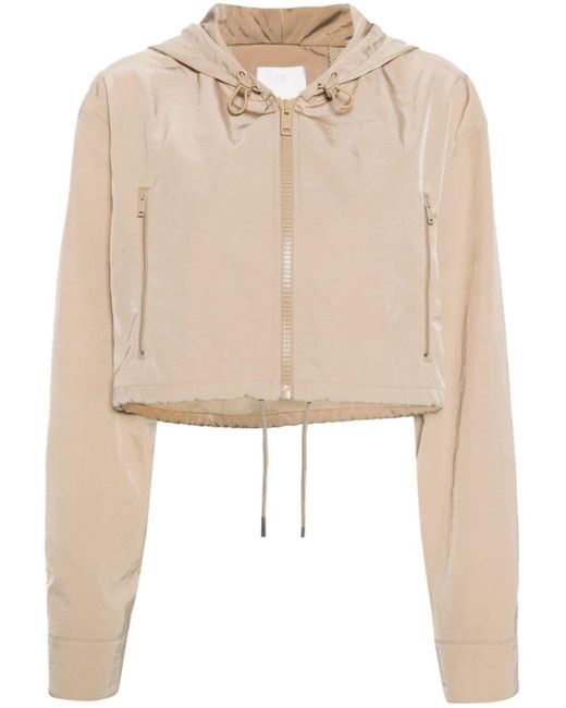 Givenchy Hooded Cropped Jacket in het Natural