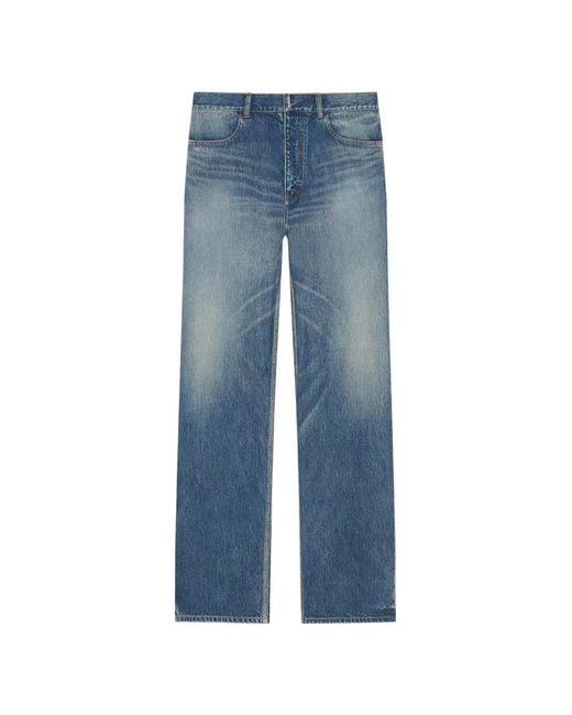 Givenchy Blue Regular-Fit Five-Pockets Jeans for men