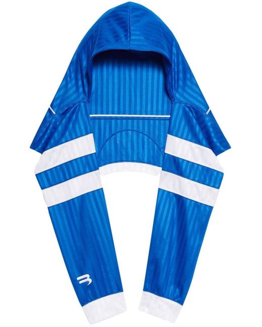 Balenciaga Blue Soccer-jersey Hood Scarf for men