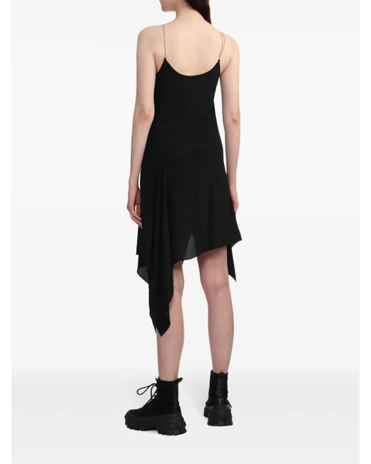 Kiko Kostadinov Black Twist-Detail Asymmetric Minidress