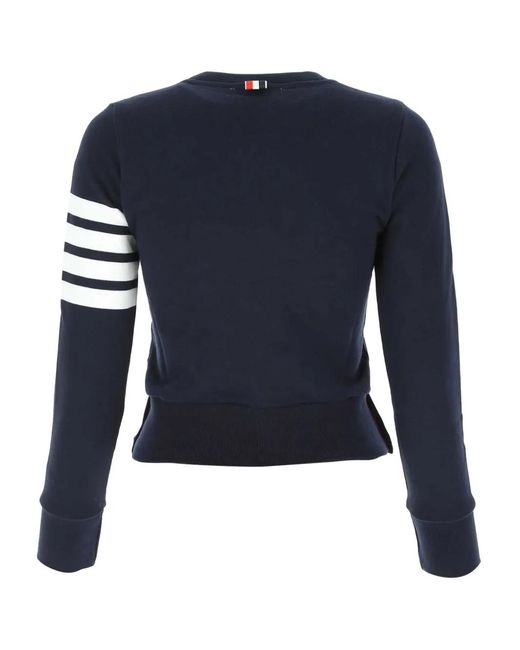 Thom Browne Blue Classic Loopback 4-Bar Sweatshirt