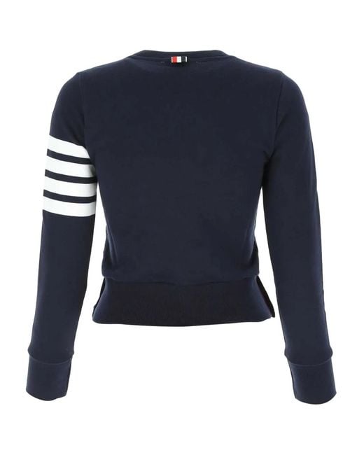 Thom Browne Blue Classic Loopback 4-Bar Sweatshirt