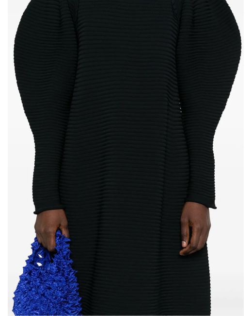 Abito Midi Powan di Pleats Please Issey Miyake in Black