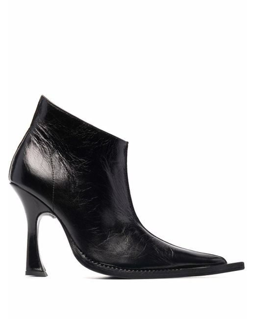 CHARLOTTE KNOWLES Black Serpent Pointed-toe Boots