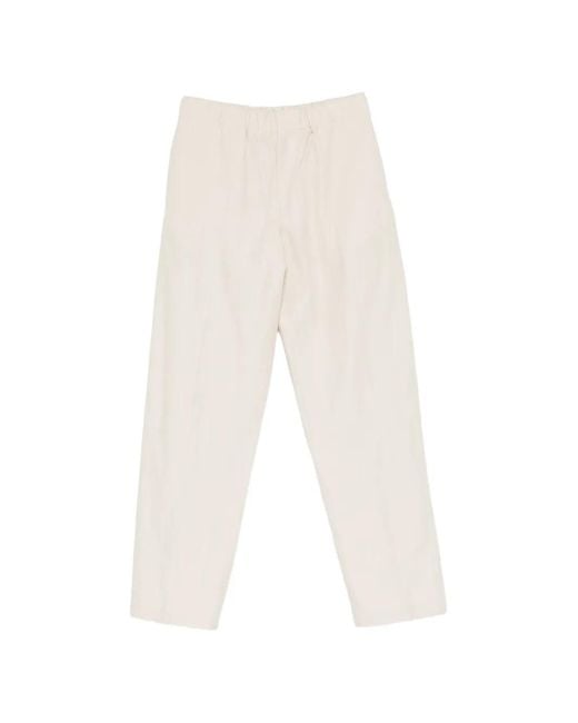 Lardini White Pavice Elasticated Trousers for men