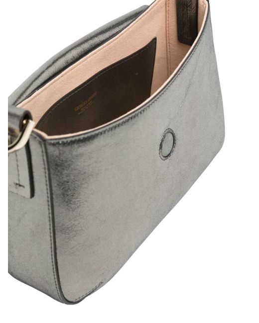 Giorgio Armani Gray Medium La Prima Leather Tote Bag