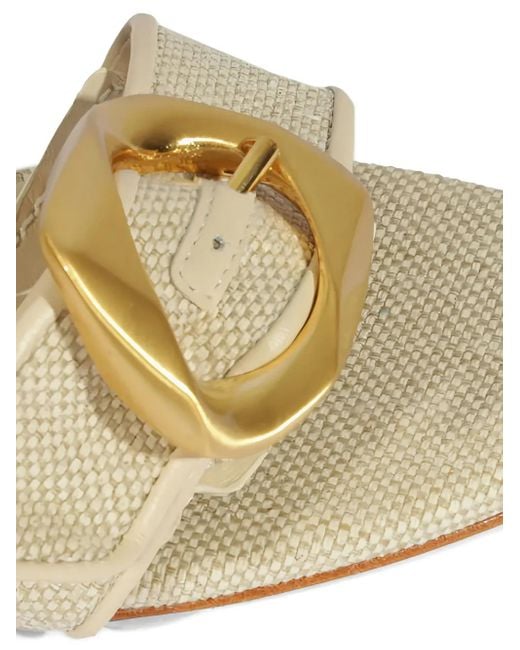 SCHUTZ SHOES Metallic 60Mm Buckle Strap Sandals