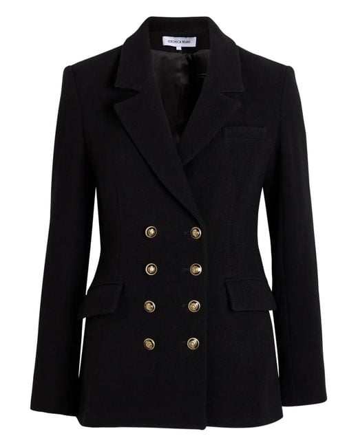 Veronica Beard Black Double-Breasted Blazer