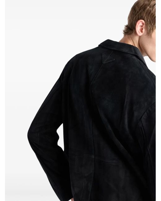 Blazer De Ante Con Botones Prada de hombre de color Black