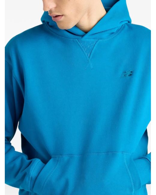 New Balance Blue Athletics French Terry Hoodie for men