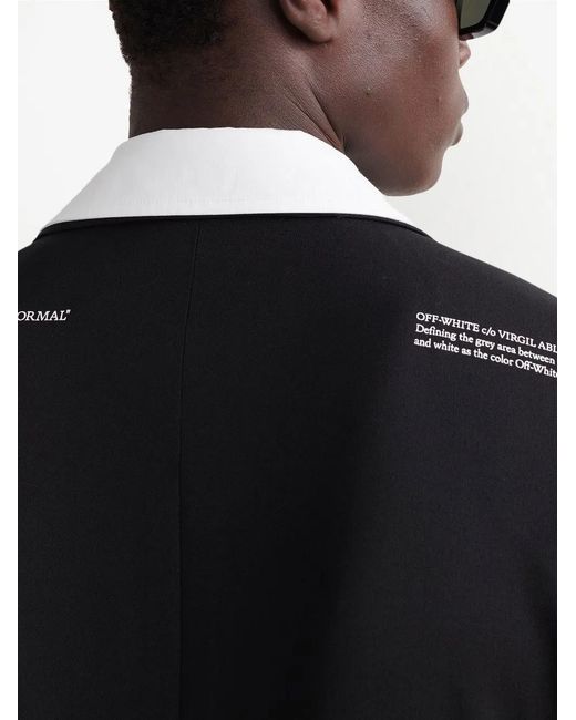 Off-White c/o Virgil Abloh Black Corporate Single-Breasted Blazer for men