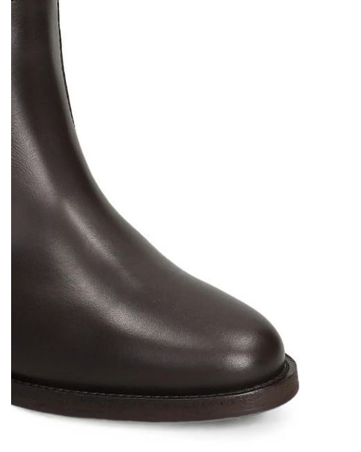 Via Roma 15 Black V-Plaque Inner-Wedge Heel Ankle Boots